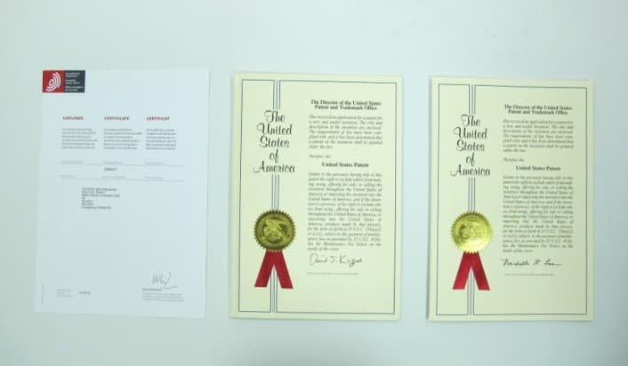 Patent certificate